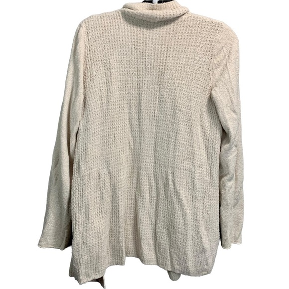 BAREFOOT DREAMS Cozychic Lite Coastal Waffle Knit Cardigan Sweater - Picture 5 of 8